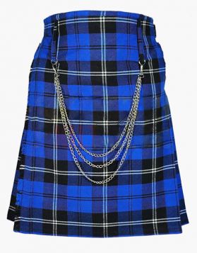 Stylish Ramsay Blue Tartan Utility Kilt - Front Image