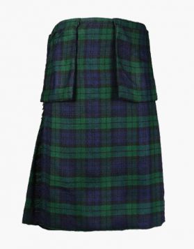 Traditional Black Watch Tartan Kilt with Pockets