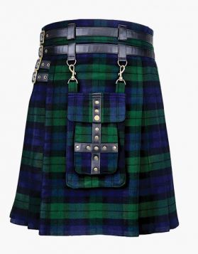Traditional Black Watch Tartan Utility Kilt