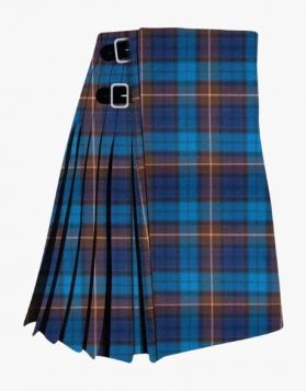 Traditional Buchanan Blue Tartan Kilt - Front Image 