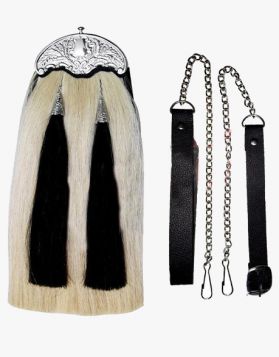 White Horse Hair Kilt Sporran