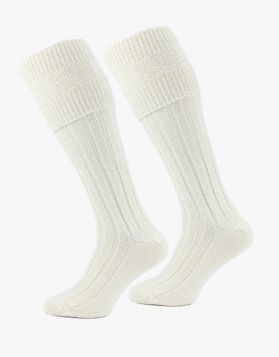White Kilt Socks