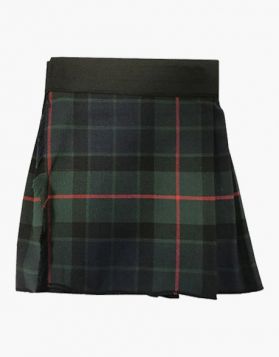Womens Gunn Tartan Mini Kilt with Black Belt Strap