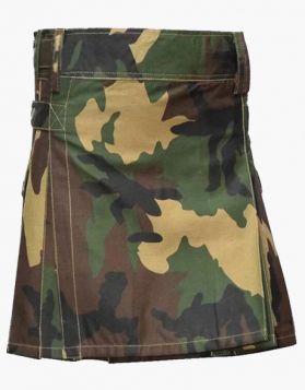 Woodland Camo Short Utility Kilt 