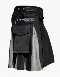 Black and Grey Hybrid Kilt | Available in various colours